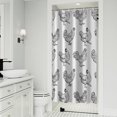 thumbnail image 1 of White Chicken Sketch Pattern Shower Curtain 36"x72" ,Bathroom Decorative Shower Curtains Set with 12 Hooks,Modern Waterproof Washable Shower Curtain, 1 of 6