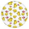 thumbnail image 1 of White Chicken Yellow Chick Pattern Round Fitted Tablecloth with Elastic Edge,Dining Table Cover Waterproof,Outdoor Round Tablecloth for Camping,Dining,Indoor and Outdoor, 1 of 7