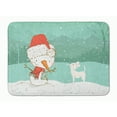 thumbnail image 1 of White Chihuahua Snowman Christmas Machine Washable Memory Foam Mat, 1 of 4