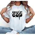 thumbnail image 1 of White Child of God Print Tshirt Graphic Tees Shirts Trendy Black Star Art Religious Spiritual Gathering Loose Fit Outfit Tops S-5XL, 1 of 5