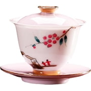 White China Ceramic Gaiwan Teapot Cup Set Porcelain Tureens Gaiwan Travel Kung Fu Tea Set Bone China Tea Bowl Puer Kettle
