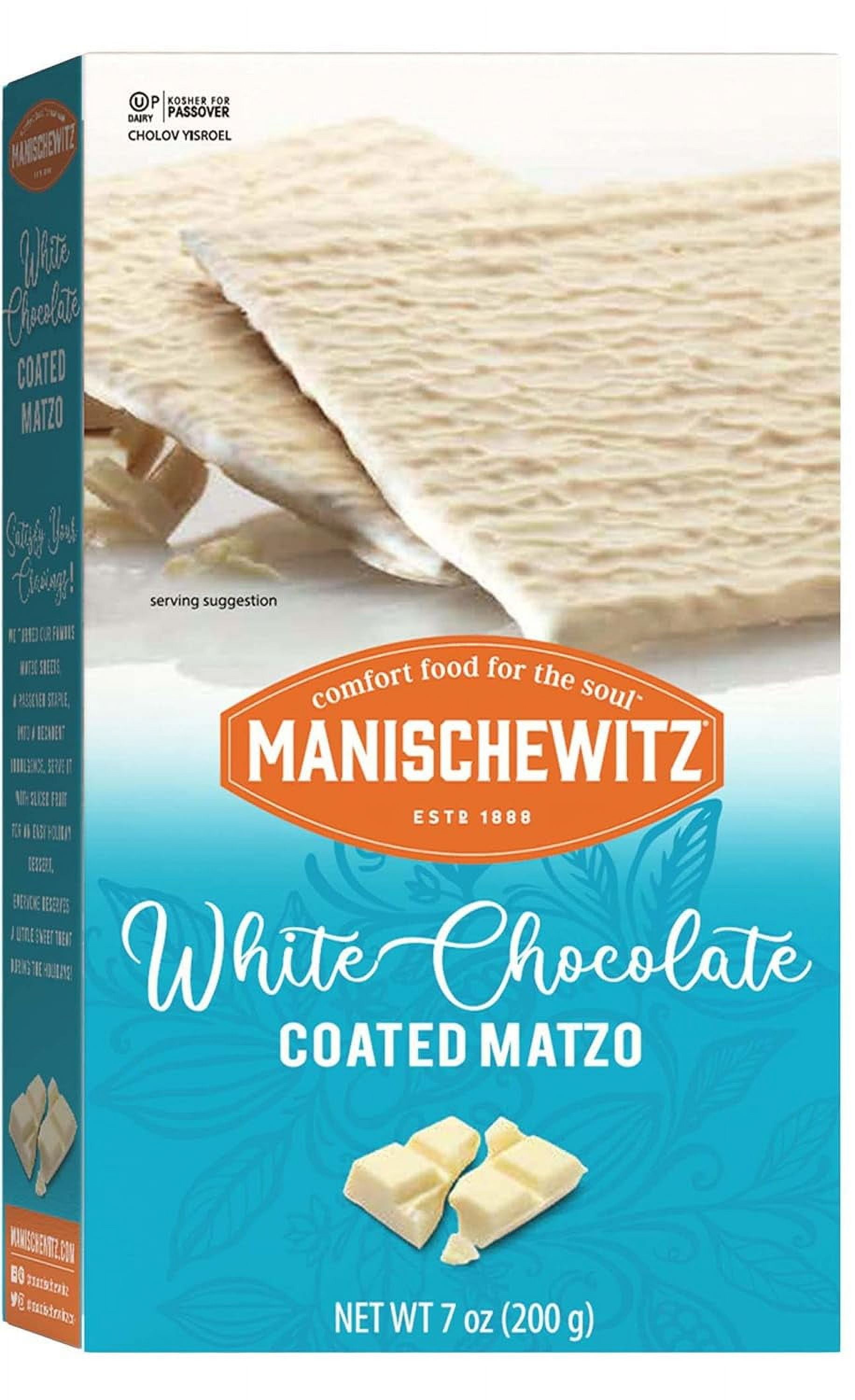 White Chocolate Coated Egg Matzo, 8oz Dairy Fun Matzo Great for