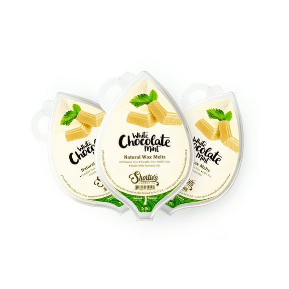White Chocolate Mint Soy Wax Melts 3 Pack - All Natural + Essential Oils + Phthalate Free - Shortie's Candle Company
