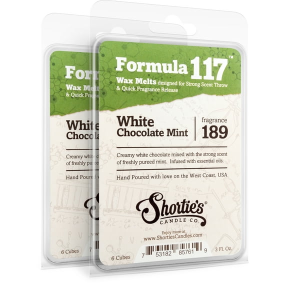 White Chocolate Mint Wax Melts Multi Pack - Highly Scented + Natural Oils - Shortie's Candle Company
