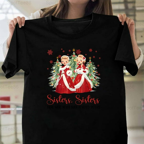 White Christmas 1954 Sisters Retro Vintage Holiday Movie Fan Graphic G102 Unisex T-Shirt, Up to Size 5XL