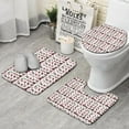 thumbnail image 1 of White Christmas Animal and Car Pattern Bathroom Rugs Sets 3 Piece,Toilet Cover Set,Absorbent Non Slip Bathroom Mats Sets with U-Shaped Contour Rug Toilet Rug Set, 1 of 5
