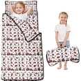 thumbnail image 1 of White Christmas Animal and Car Pattern Toddler Nap Mats for Kids Preschool,50"x20" Sleeping Mat Bag or Kids,Toddler Sleeping Bag,Toddler Nap Mat or Daycare, 1 of 6
