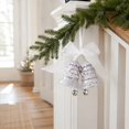 thumbnail image 1 of White Christmas Bells Ornaments with Semi-Transparent Acrylic and Ribbon Bow, for Christmas Tree Decor, 2 Pcs, 1 of 4
