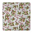 thumbnail image 1 of White Christmas Candy Cane Pattern Square Fitted Tablecloth with Elastic Edge,Square Table Cover,Washable Elastic Table Cover for Home Kitchen Party Decor 34"x34", 1 of 6