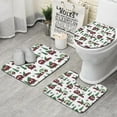 thumbnail image 1 of White Christmas Car and Camper Pattern Bathroom Rugs Sets 3 Piece,Toilet Cover Set,Absorbent Non Slip Bathroom Mats Sets with U-Shaped Contour Rug Toilet Rug Set, 1 of 5