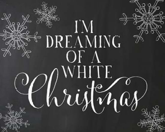 White Christmas - Chalkboard Canvas Art - Amy Cummings (24 x 30)