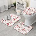 thumbnail image 1 of White Christmas Cookie Pattern Bathroom Rugs Sets 3 Piece,Toilet Cover Set,Absorbent Non Slip Bathroom Mats Sets with U-Shaped Contour Rug Toilet Rug Set, 1 of 5