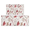 thumbnail image 1 of White Christmas Cookie Pattern Kitchen Rugs Sets Of 2,Anti Fatigue Kitchen Mat Rugs Non Slip Washable,Decorative Kitchen Floor Mats for Kitchen,Sink,Laundry,17"x30"+17"x47", 1 of 7