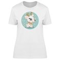 thumbnail image 1 of White Christmas Deer T-Shirt Women -Image by Shutterstock, Female Large, 1 of 2
