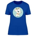 thumbnail image 1 of White Christmas Deer T-Shirt Women -Image by Shutterstock, Female XX-Large, 1 of 2