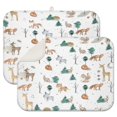 thumbnail image 1 of White Christmas Forest Animal Pattern Dish Drying Mat for Kitchen 1 Pack, Ultra Absorbent Microfiber Dishes Drainer Mats,18x24in(46x61cm), 1 of 4