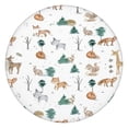 thumbnail image 1 of White Christmas Forest Animal Pattern Round Fitted Tablecloth with Elastic Edge,Dining Table Cover Waterproof,Outdoor Round Tablecloth for Camping,Dining,Indoor and Outdoor, 1 of 7
