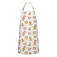 thumbnail image 1 of White Christmas Gingerbread Man Apron-Garden Aprons for Women with Pockets-Cotton Linen Waterproof Kitchen Cooking Gardening Aprons Adjustable for Kitchen,Cooking,BBQ and Salon 32"x27", 1 of 7