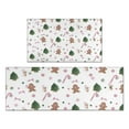 thumbnail image 1 of White Christmas Gingerbread Man Pattern Kitchen Rugs Sets Of 2,Anti Fatigue Kitchen Mat Rugs Non Slip Washable,Decorative Kitchen Floor Mats for Kitchen,Sink,Laundry,17"x30"+17"x47", 1 of 7