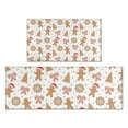thumbnail image 1 of White Christmas Gingerbread Man Pattern Kitchen Rugs Sets Of 2,Anti Fatigue Kitchen Mat Rugs Non Slip Washable,Decorative Kitchen Floor Mats for Kitchen,Sink,Laundry,17"x30"+17"x47", 1 of 7