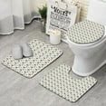 thumbnail image 1 of White Christmas Gingerbread and Tree Pattern Bathroom Rugs Sets 3 Piece,Toilet Cover Set,Absorbent Non Slip Bathroom Mats Sets with U-Shaped Contour Rug Toilet Rug Set, 1 of 5