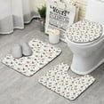 thumbnail image 1 of White Christmas Gnome and Light Pattern Bathroom Rugs Sets 3 Piece,Toilet Cover Set,Absorbent Non Slip Bathroom Mats Sets with U-Shaped Contour Rug Toilet Rug Set, 1 of 5