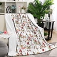 thumbnail image 1 of White Christmas Gnome Pattern Blanket,Comfortable Soft Flannel Throw Blanket,All Season,Warm Lightweight Blankets for Sofa Bed Couch Living Room Chair,60"x80", 1 of 4
