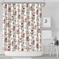 thumbnail image 1 of White Christmas Gnome Pattern Shower Curtain 84"x72" ,Bathroom Decorative Shower Curtains Set with 12 Hooks,Modern Waterproof Washable Shower Curtain, 1 of 6
