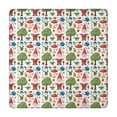thumbnail image 1 of White Christmas Gnome Pattern Square Fitted Tablecloth with Elastic Edge,Square Table Cover,Washable Elastic Table Cover for Home Kitchen Party Decor 34"x34", 1 of 6