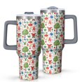 thumbnail image 1 of White Christmas Gnome Pattern Tumbler with Handle and Lid,40oz Double Wall Vacuum Insulated Tumbler,Cups Gift for Women and Men, 1 of 7