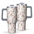 thumbnail image 1 of White Christmas Gnome Pattern Tumbler with Handle and Lid,40oz Double Wall Vacuum Insulated Tumbler,Cups Gift for Women and Men, 1 of 7