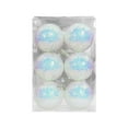 thumbnail image 1 of White Christmas Ornament Set 6 Pieces Sparkling Balls 2.4 Inches White Color For Tree Wreath Garland Decor, 1 of 6