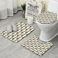 thumbnail image 1 of White Christmas Red Truck and Tree Pattern Bathroom Rugs Sets 3 Piece,Toilet Cover Set,Absorbent Non Slip Bathroom Mats Sets with U-Shaped Contour Rug Toilet Rug Set, 1 of 5