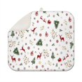 thumbnail image 1 of White Christmas Reindeer Pattern Dish Drying Mat for Kitchen 1 Pack, Ultra Absorbent Microfiber Dishes Drainer Mats,16x18in(41x46cm), 1 of 6