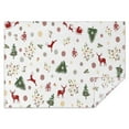 thumbnail image 1 of White Christmas Reindeer Pattern Rectangle Tablecloth 60"x84",Waterproof Polyester Rectangle Table Cloth, Wipeable Spillproof Polyester Tablecloth for Dining, Camping, Indoor and Outdoor, 1 of 5