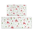 thumbnail image 1 of White Christmas Reindeer and Tree Pattern Kitchen Rugs Sets Of 2,Anti Fatigue Kitchen Mat Rugs Non Slip Washable,Decorative Kitchen Floor Mats for Kitchen,Sink,Laundry,17"x30"+17"x47", 1 of 7