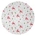 thumbnail image 1 of White Christmas Reindeer and Tree Pattern Round Blanket,Comfortable Soft Flannel Throw Blanket,All Season,Warm Lightweight Blankets for Sofa Bed Couch Living Room Chair 47"x47", 1 of 5