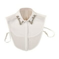 thumbnail image 1 of White Christmas Rhinestone Detachable Collar, Detachable Collars for Women, Womens Dickey Collar, Elegant Dickey Collars, 1 of 9