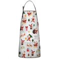 thumbnail image 1 of White Christmas Santa and Gift Pattern Apron-Garden Aprons for Women with Pockets-Cotton Linen Waterproof Kitchen Cooking Gardening Aprons Adjustable for Kitchen,Cooking,BBQ and Salon 33"x27", 1 of 7