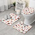 thumbnail image 1 of White Christmas Santa and Gift Pattern Bathroom Rugs Sets 3 Piece,Toilet Cover Set,Absorbent Non Slip Bathroom Mats Sets with U-Shaped Contour Rug Toilet Rug Set, 1 of 5