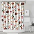 thumbnail image 1 of White Christmas Santa and Gift Pattern Shower Curtain 72"x84" ,Bathroom Decorative Shower Curtains Set with 12 Hooks,Modern Waterproof Washable Shower Curtain, 1 of 6