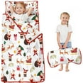 thumbnail image 1 of White Christmas Santa and Gift Pattern Toddler Nap Mats for Kids Preschool,50"x20" Sleeping Mat Bag or Kids,Toddler Sleeping Bag,Toddler Nap Mat or Daycare, 1 of 6