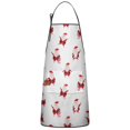 thumbnail image 1 of White Christmas Santa Pattern Apron-Garden Aprons for Women with Pockets-Cotton Linen Waterproof Kitchen Cooking Gardening Aprons Adjustable for Kitchen,Cooking,BBQ and Salon 33"x27", 1 of 7