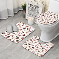 thumbnail image 1 of White Christmas Santa Pattern Bathroom Rugs Sets 3 Piece,Toilet Cover Set,Absorbent Non Slip Bathroom Mats Sets with U-Shaped Contour Rug Toilet Rug Set, 1 of 5