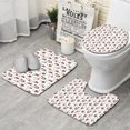 thumbnail image 1 of White Christmas Santa Pattern Bathroom Rugs Sets 3 Piece,Toilet Cover Set,Absorbent Non Slip Bathroom Mats Sets with U-Shaped Contour Rug Toilet Rug Set, 1 of 5