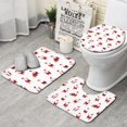 thumbnail image 1 of White Christmas Santa Pattern Bathroom Rugs Sets 3 Piece,Toilet Cover Set,Absorbent Non Slip Bathroom Mats Sets with U-Shaped Contour Rug Toilet Rug Set, 1 of 5
