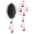 thumbnail image 1 of White Christmas Santa Pattern Hair Brush,Girls Detangling Hair Brush,Glide Through Tangles with Ease for Wet & Dry Hair,8.8"X2.8", 1 of 7