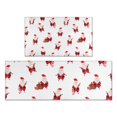 thumbnail image 1 of White Christmas Santa Pattern Kitchen Rugs Sets Of 2,Anti Fatigue Kitchen Mat Rugs Non Slip Washable,Decorative Kitchen Floor Mats for Kitchen,Sink,Laundry,17"x30"+17"x47", 1 of 7
