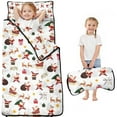 thumbnail image 1 of White Christmas Santa Pattern Toddler Nap Mats for Kids Preschool,50"x20" Sleeping Mat Bag or Kids,Toddler Sleeping Bag,Toddler Nap Mat or Daycare, 1 of 6