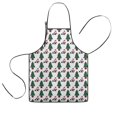 thumbnail image 1 of White Christmas Santa and Tree Pattern Kids Aprons for Girls and Boys,Adjustable Neck Strap Toddler Aprons for Kids Cooking Baking, 1 of 7
